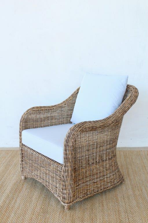 Outdoor Chair With Off-White Cushions